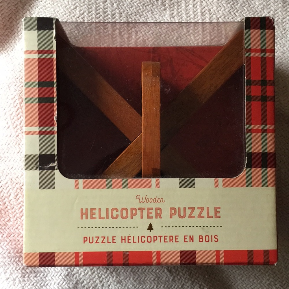 Wooden Helicopter Puzzle